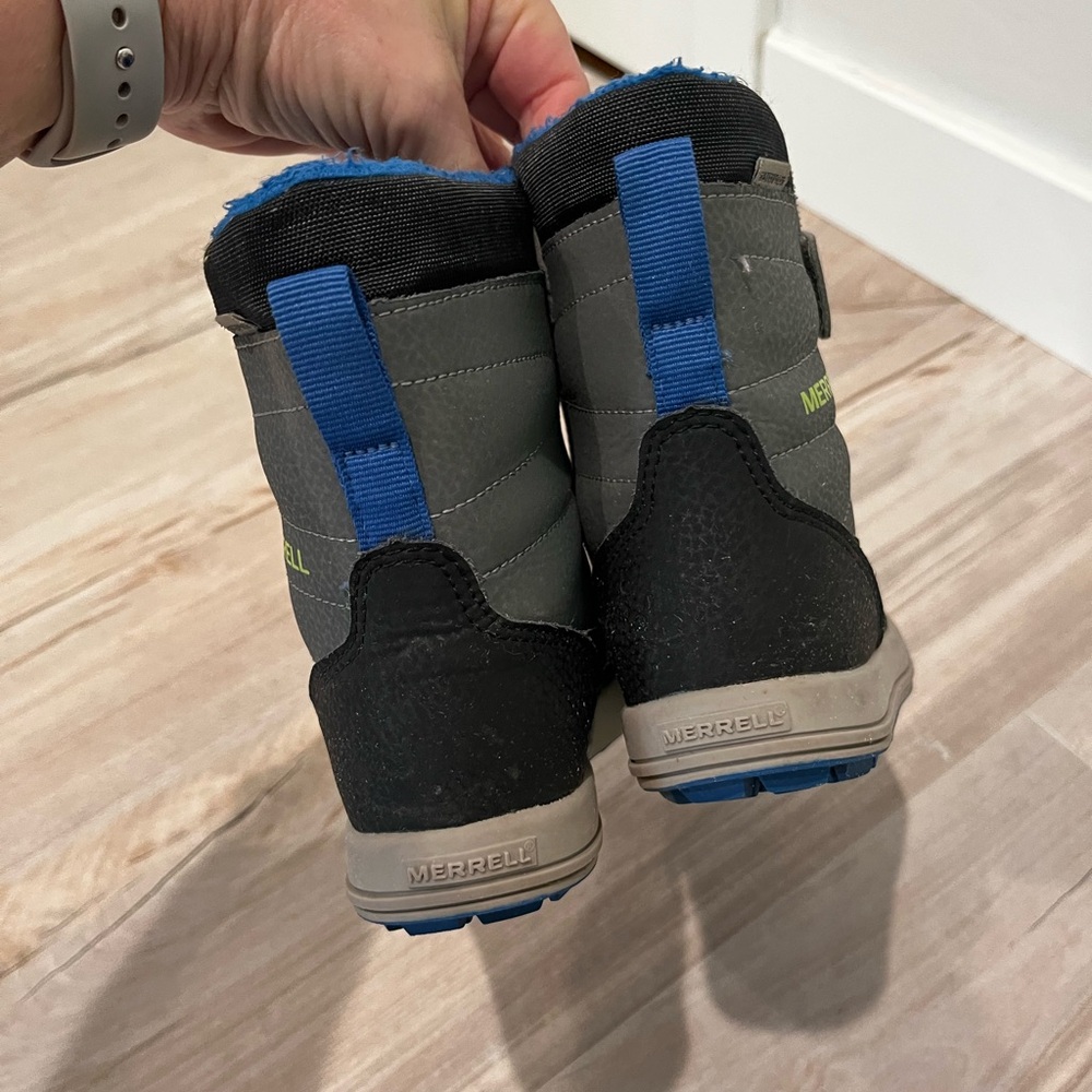 Merrell Toddler Black and Gray Winter Boots Size 11T - Picture 7 of 10